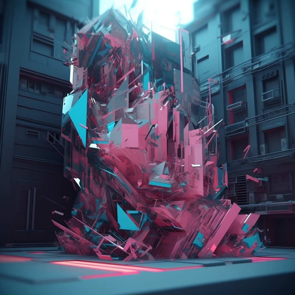 Artistic And Graphic Design Holographic Animation In 70