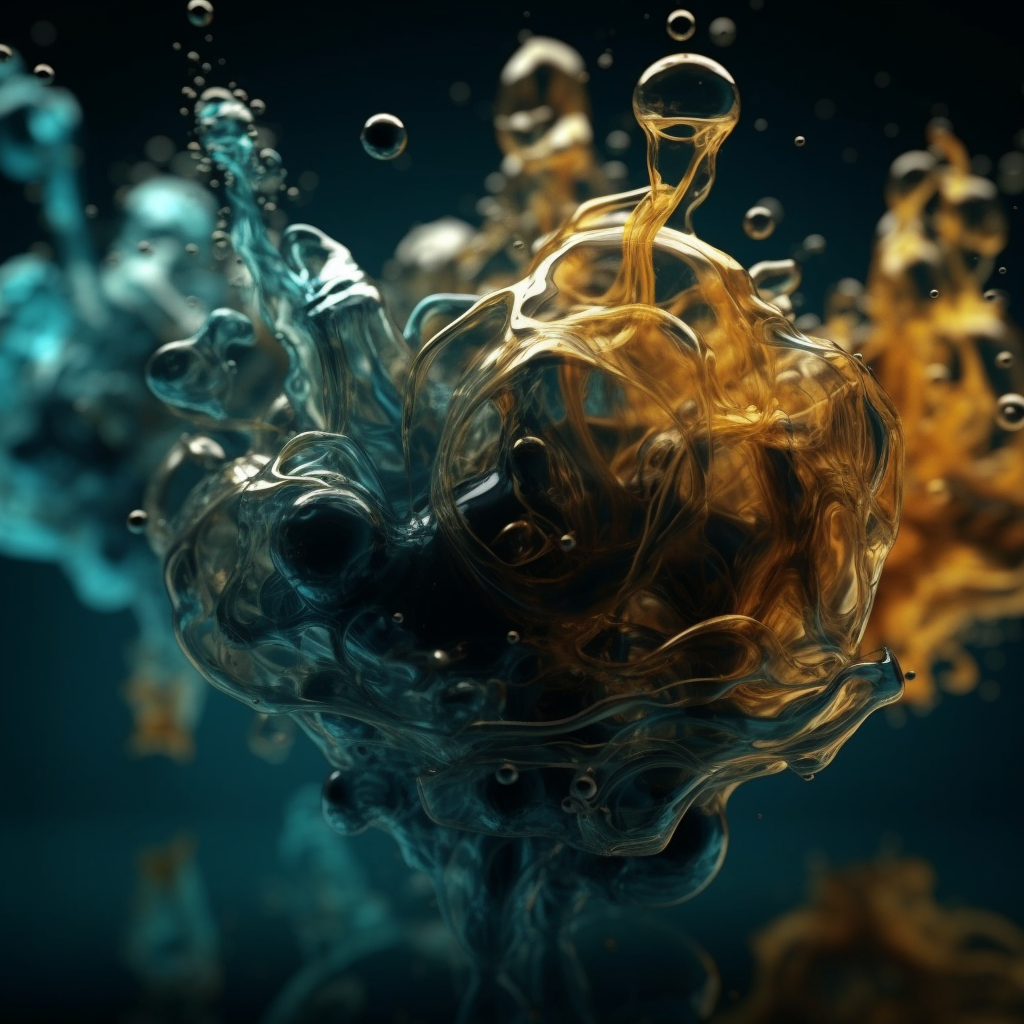 60s Cine Liquid Ink Blob Abstraction Interweaved Dof 80