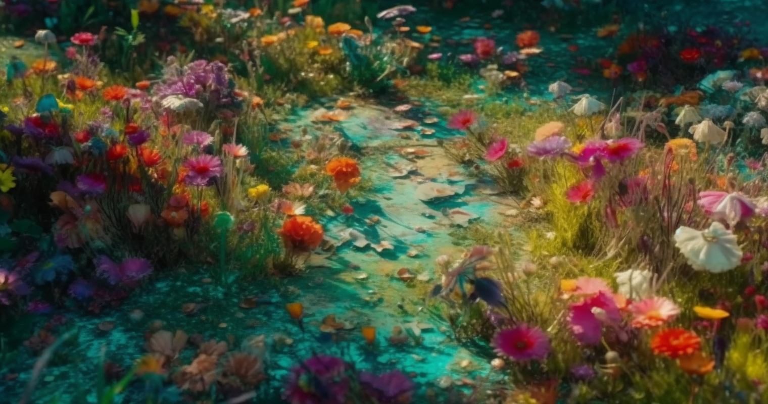 A Beautiful Shot Of Colorful Flowers Falling On Some 15