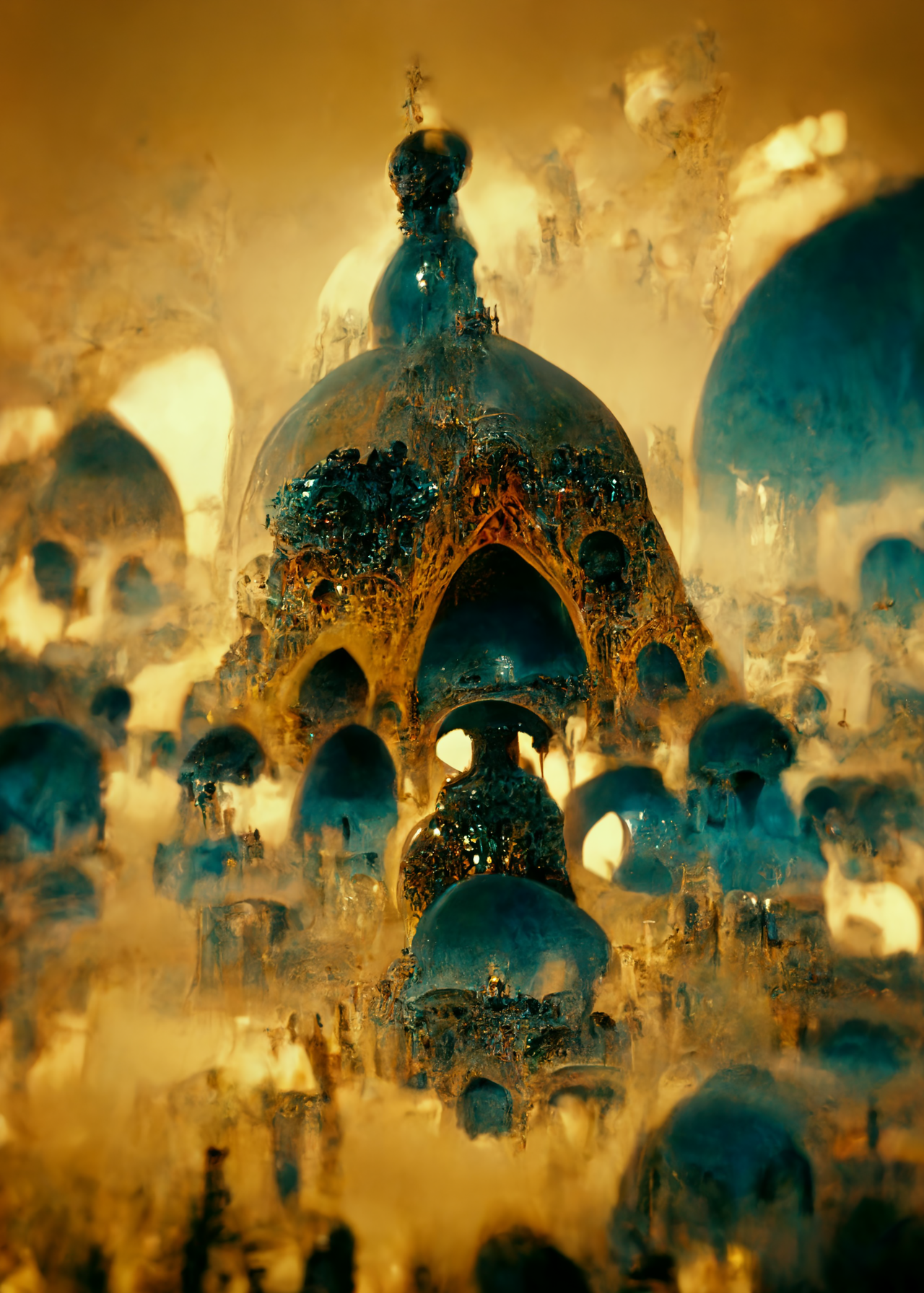 revelational art Fractal_shiny_vaulted_dome_selenite_colour_detailed_s2