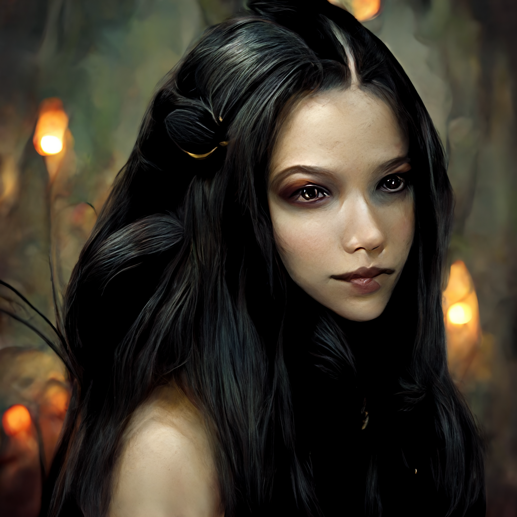 revelational art female_fairy_sensuous_dark_long_hair_piercing_eyes1