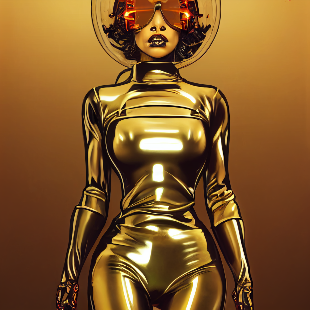 Glistening Shiny Plastic Biomechanical Female Full Bo8