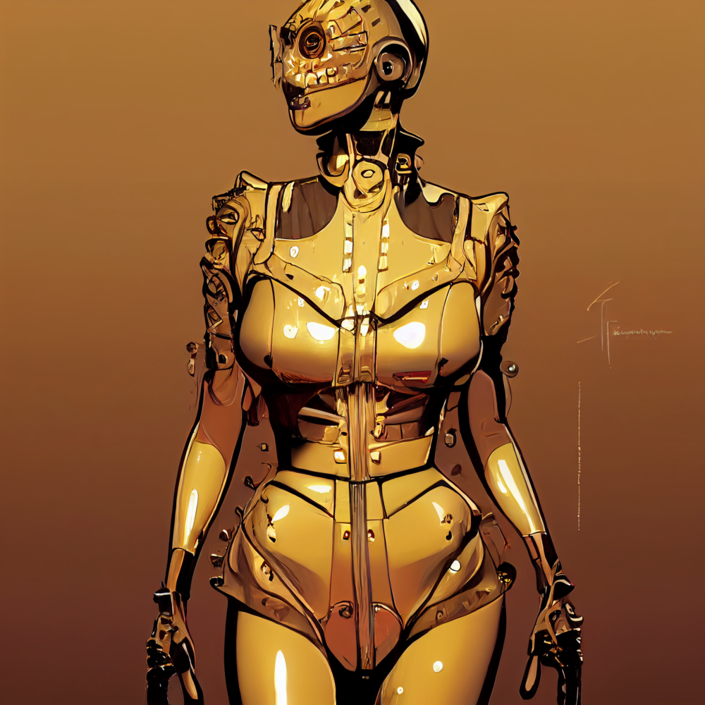 Glistening Shiny Plastic Biomechanical Female Full Bo9