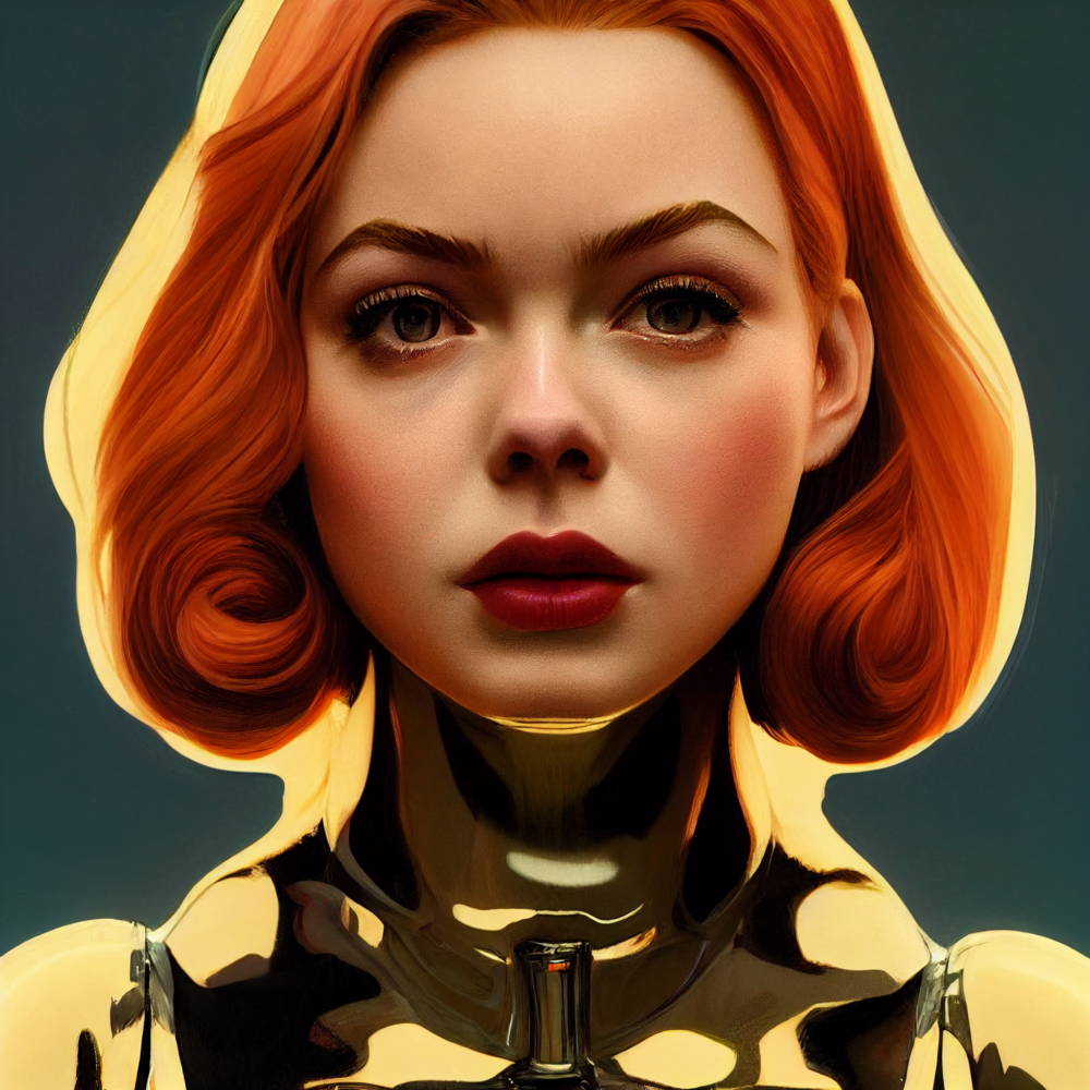 Glistening Shiny Plastic Biomechanical Female Full Ch10