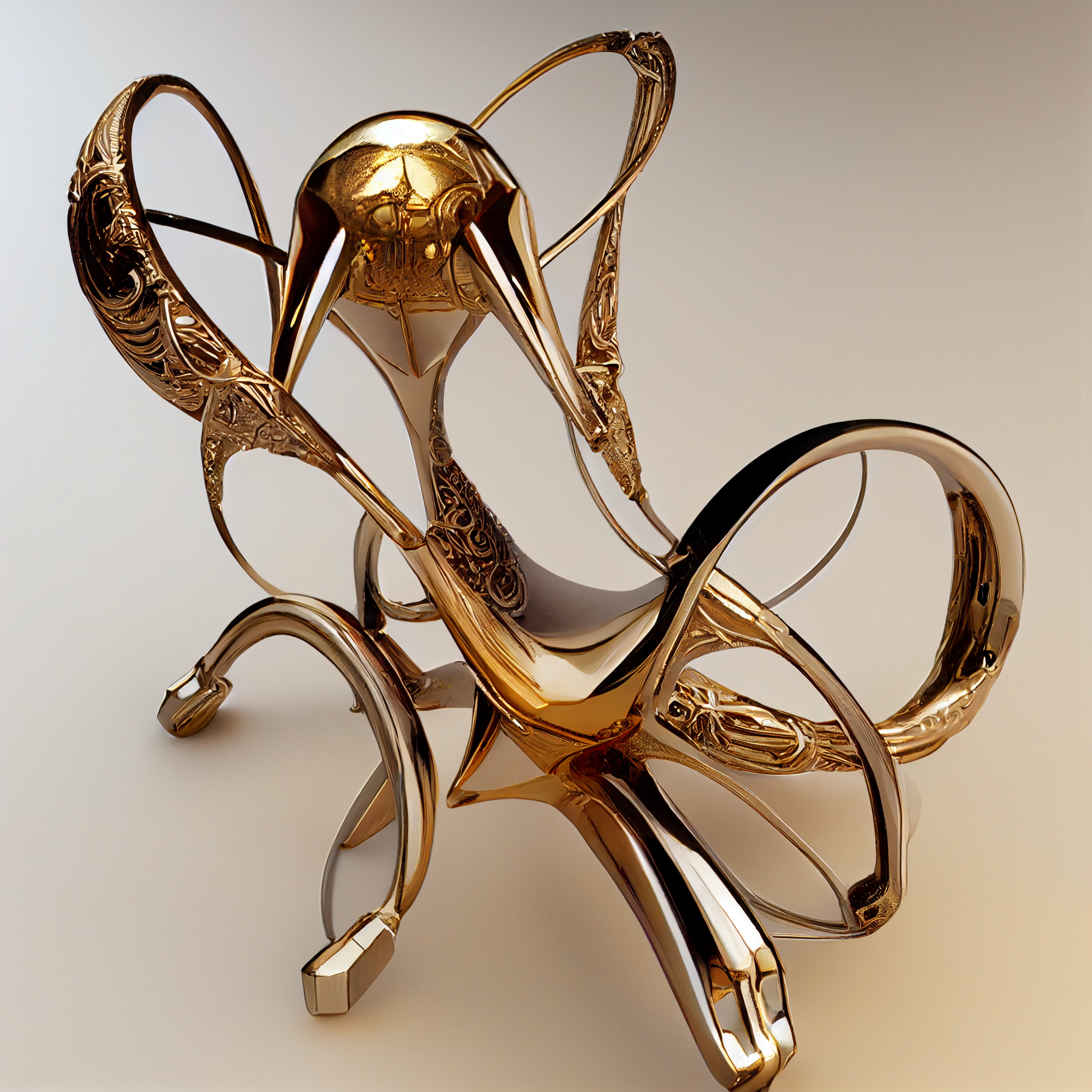 revelational art gold_chrome_metal_filigree_8k_unreal_render_cgstation4