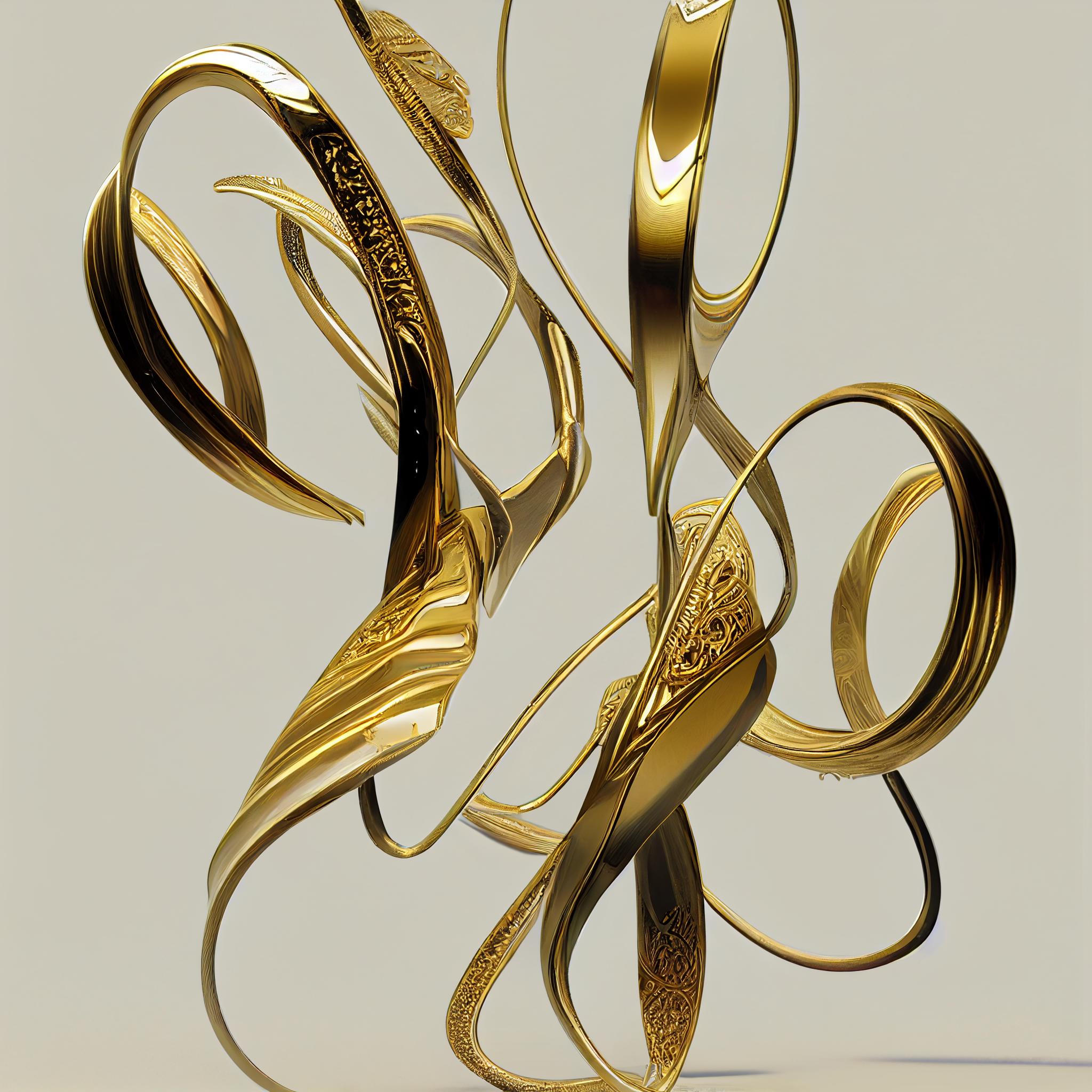 revelational art gold_chrome_metal_filigree_8k_unreal_render_cgstation5