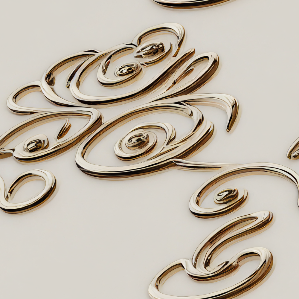 Highly Detailed Versace Logo Silky Polished Chrome 8k4