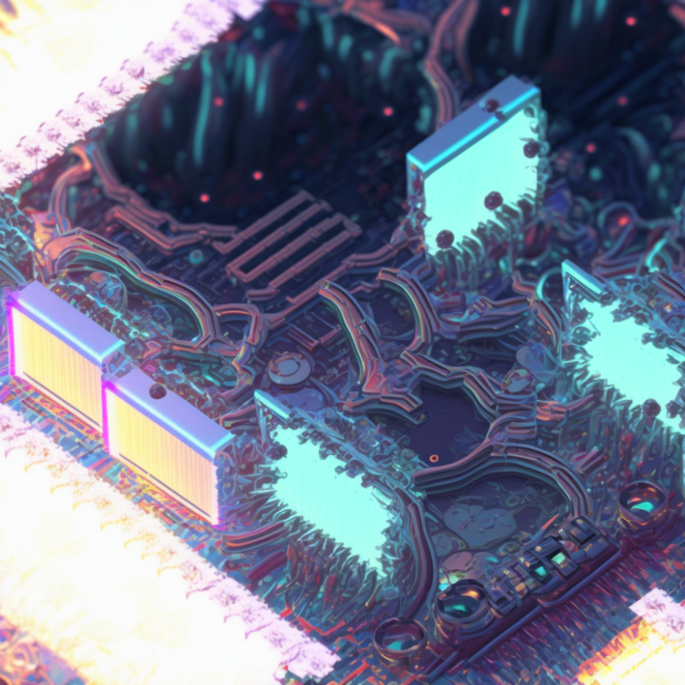 8k Unreal Render Microcircuitry Isometric3