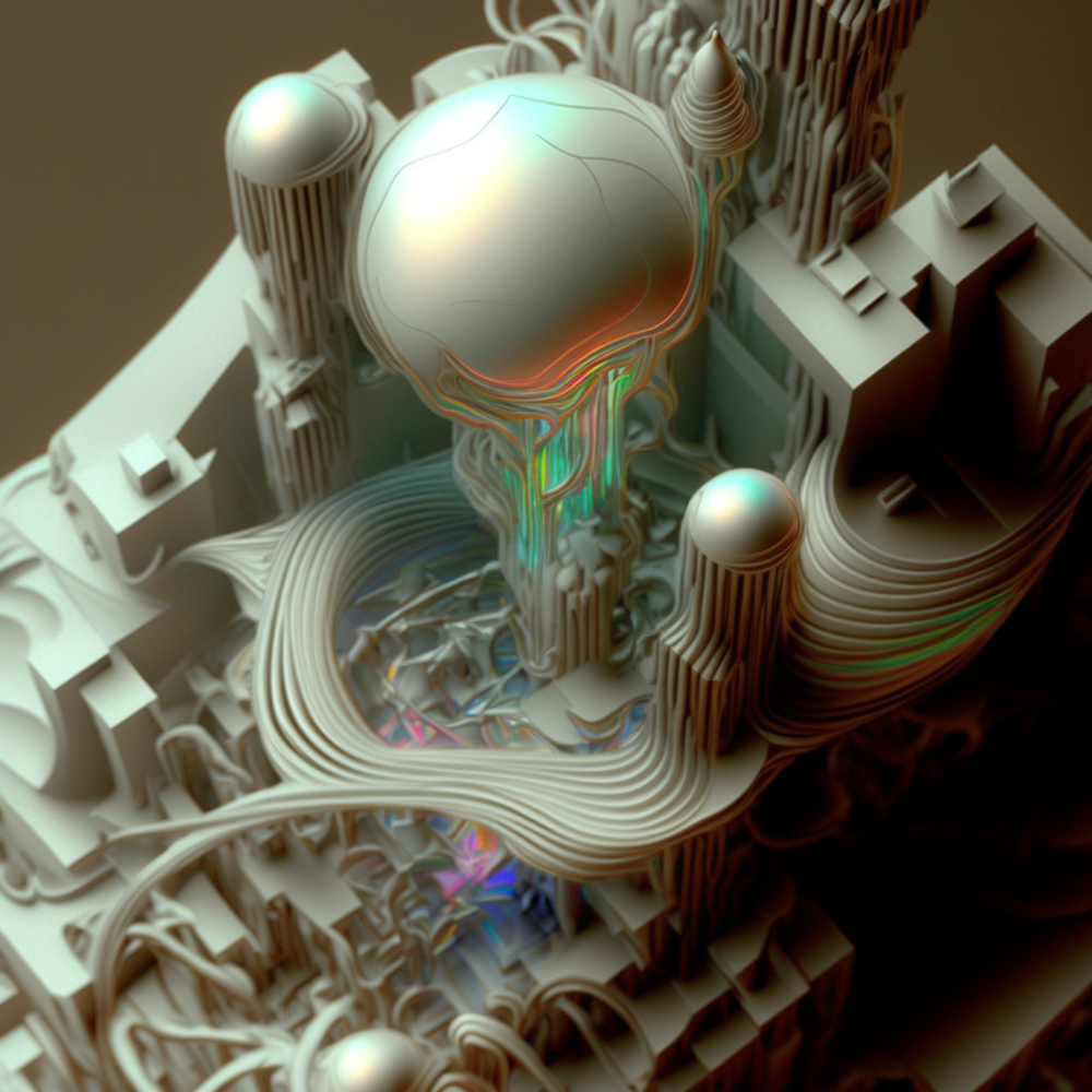 Isometric Paper Art Organic Highly Detailed3