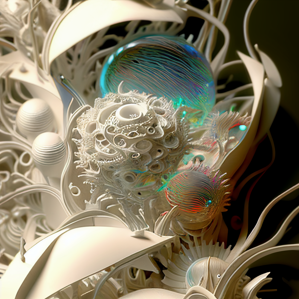 Isometric Paper Art Organic Highly Detailed4