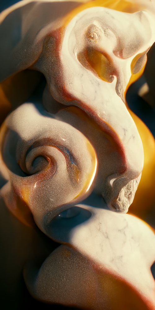 Marble Subsurface Scattering Convoluted Twisted. 3 Po1