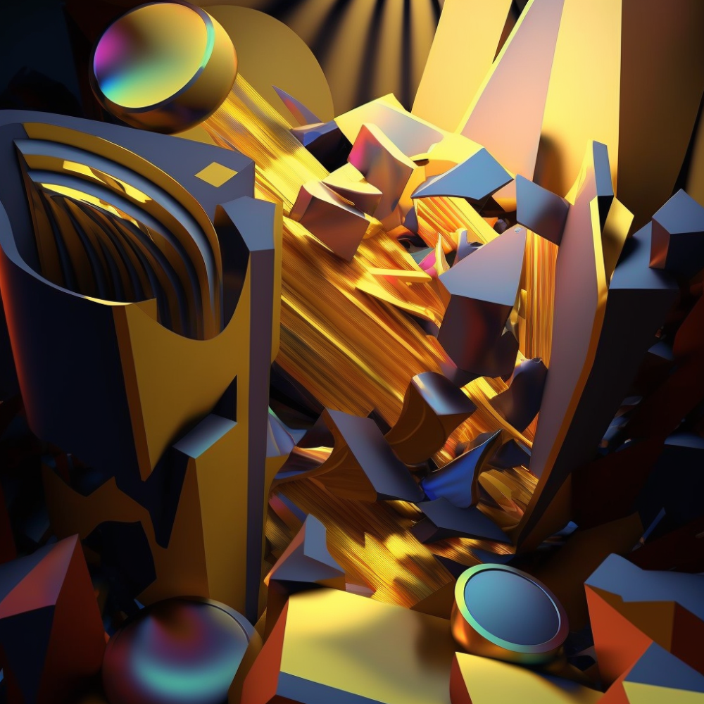Ray Traced Abstraction Deep Dof Background Isometric 2