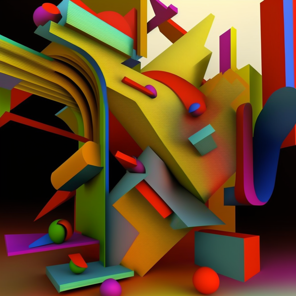 Ray Traced Abstraction Deep Dof Background Isometric 3