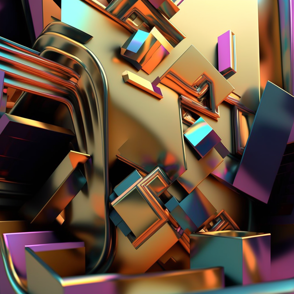 Metallic Ray Traced Abstraction Deep Dof Background I1