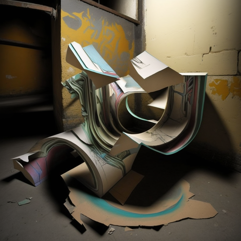 Embossed Paper Anamorphic Graffiti1