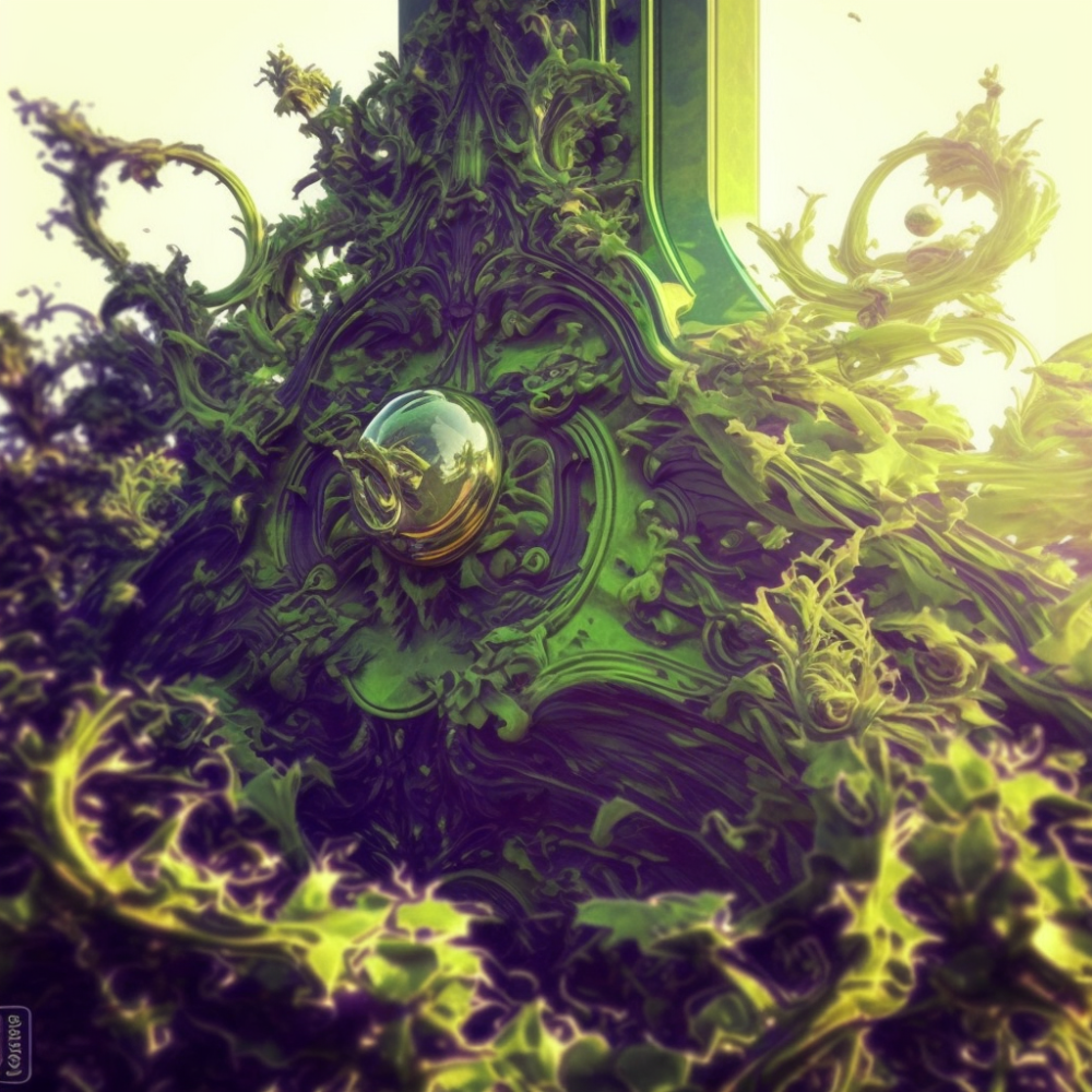 Elegant Dynamic Art Nouveau Ray Traced Z B2