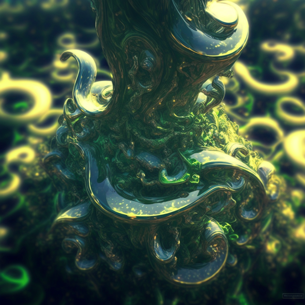 Elegant Dynamic Art Nouveau Ray Traced Z B3