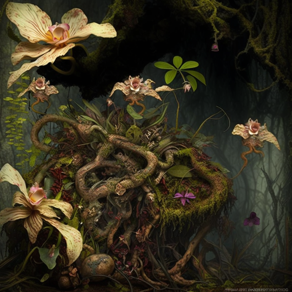 revelational art orchids_vines_herbs_flowers_mushrooms_lichen_mycelium1