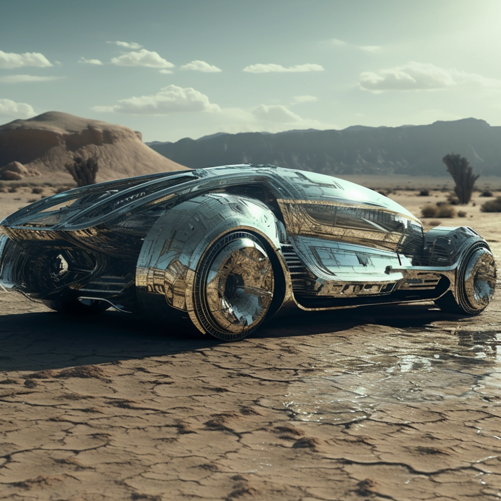 Chrome Car From 2070 Ad Campaign1