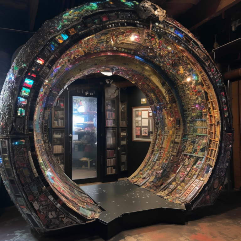 A shimmering portal - Chat GPT - Gateway of Data Collection