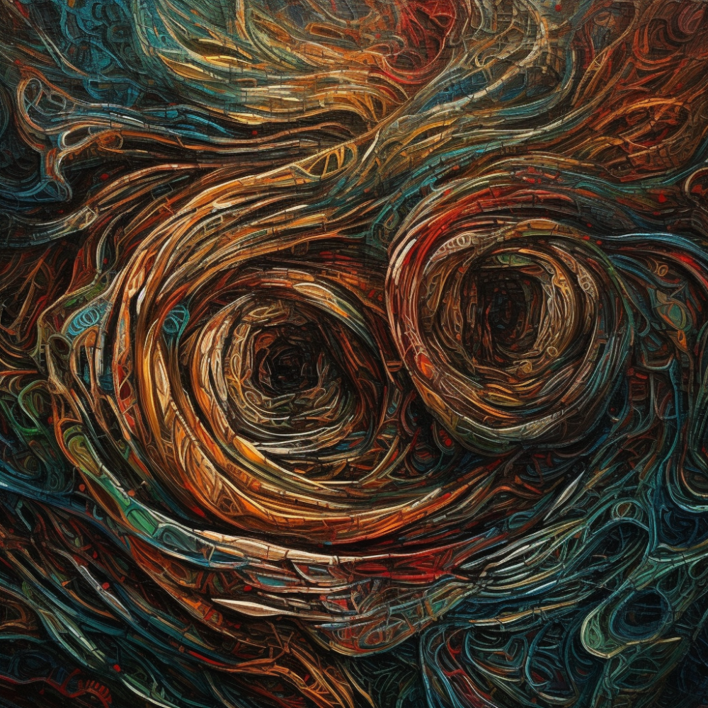 Impossible Painting Dry Brush Acrylic Abstract Convol2