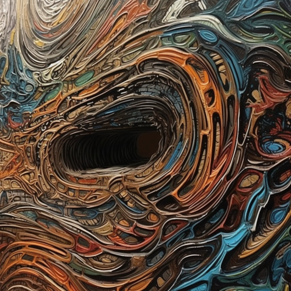 Impossible Painting Dry Brush Acrylic Abstract Convol3