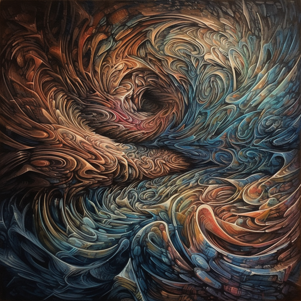Impossible Painting Dry Brush Acrylic Abstract Convol4