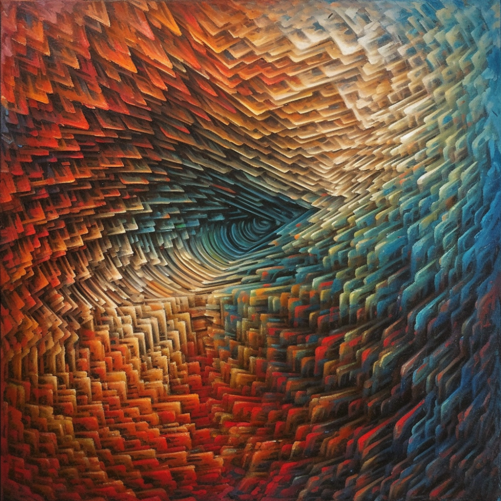 Impossible Painting Dry Brush Acrylic Abstract Convol5