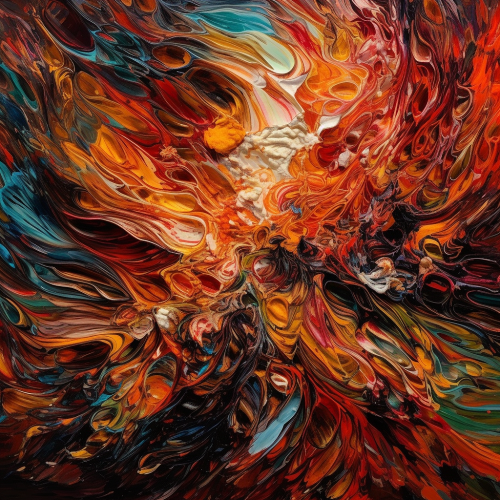 Impossible Painting Dry Brush Acrylic Abstract Convol7