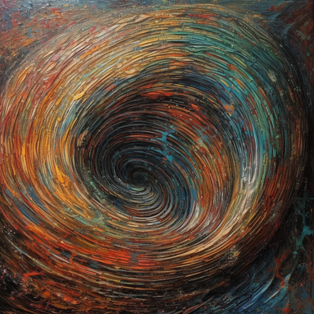 Impossible Painting Dry Brush Acrylic Abstract Convol11