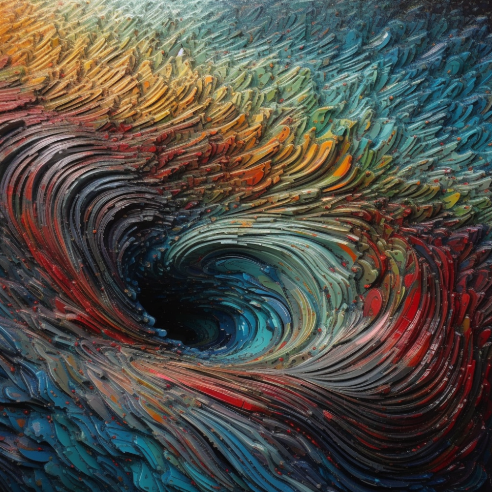 Impossible Painting Dry Brush Acrylic Abstract Convol9