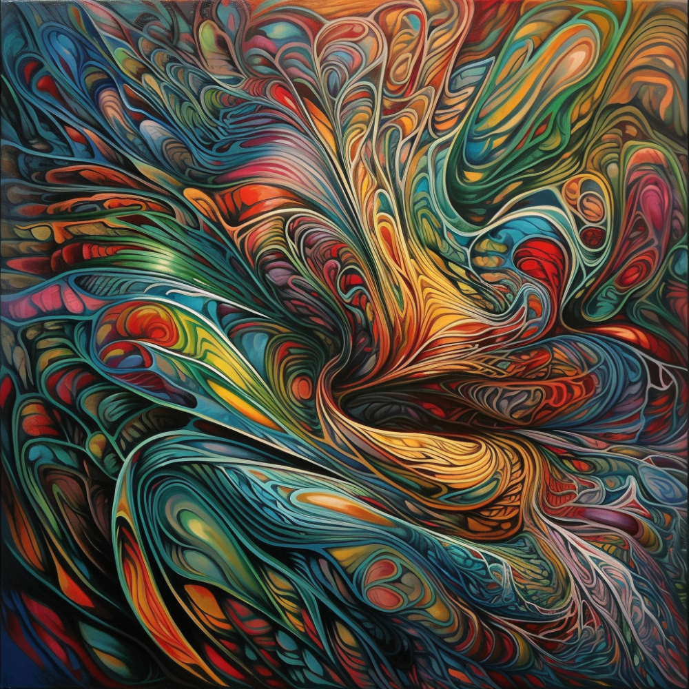 Impossible Painting Air Brush Oil Abstract Convoluted15