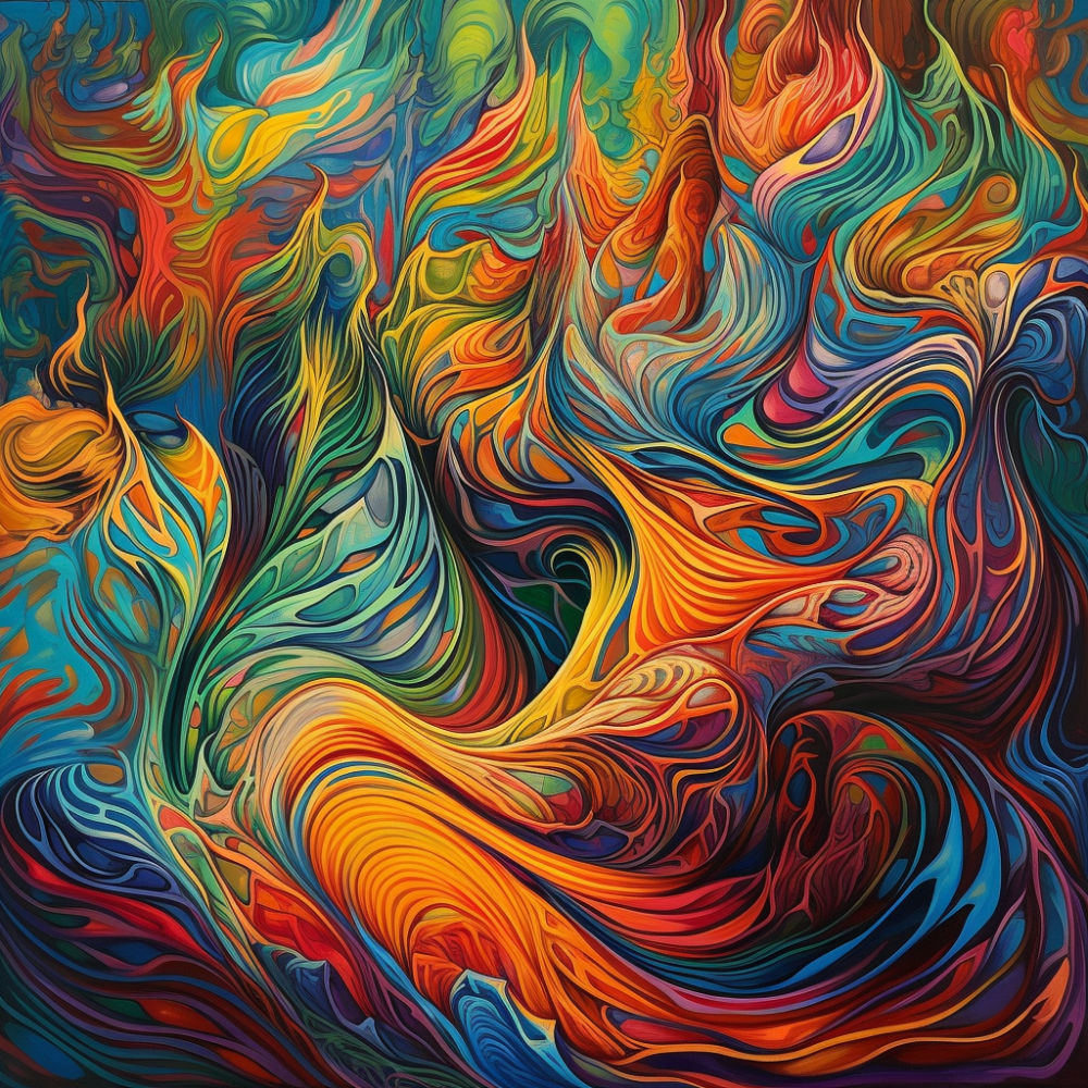 Impossible Painting Air Brush Oil Abstract Convoluted16
