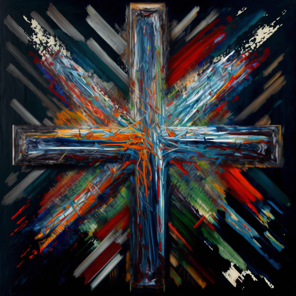 revelational art cross_impossible_painting_dry_brush_oil_abstract_invo35