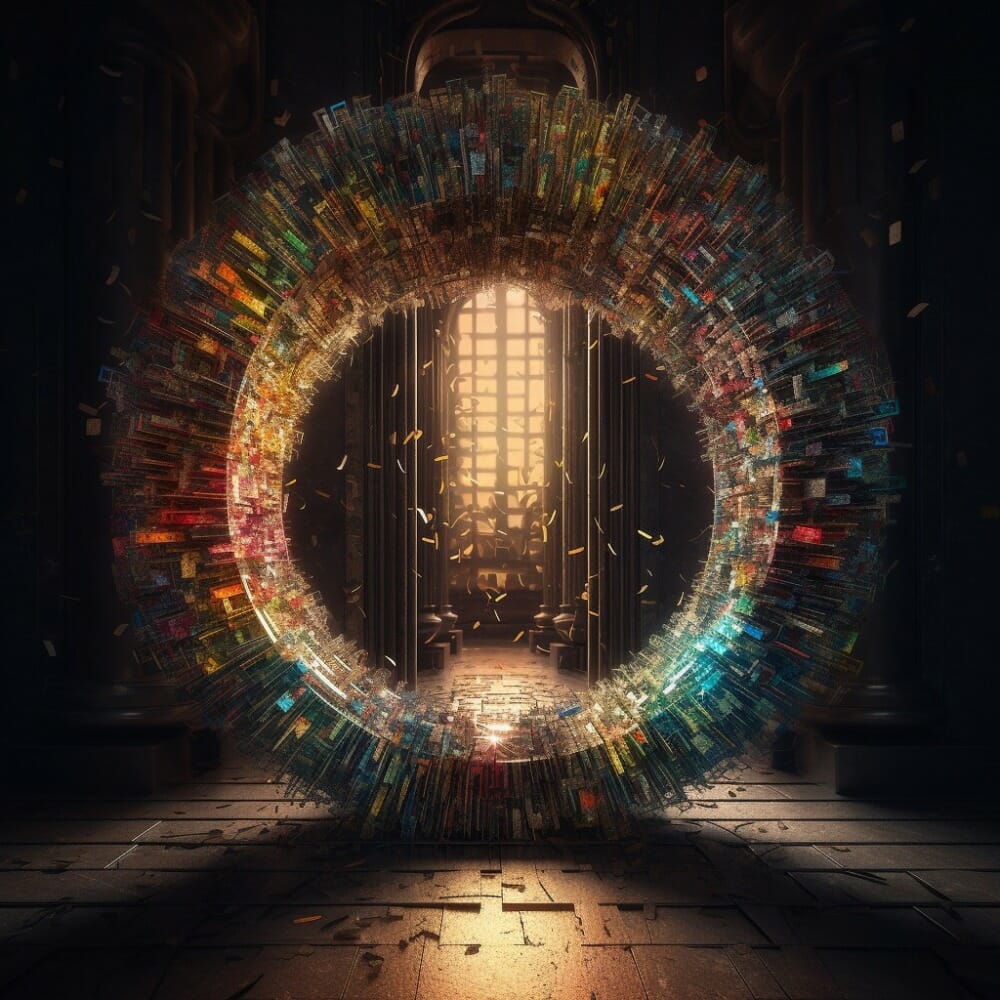 AI Dreaming – ChatGPT Masterpiece 1 - Gateway Of Data Collection C