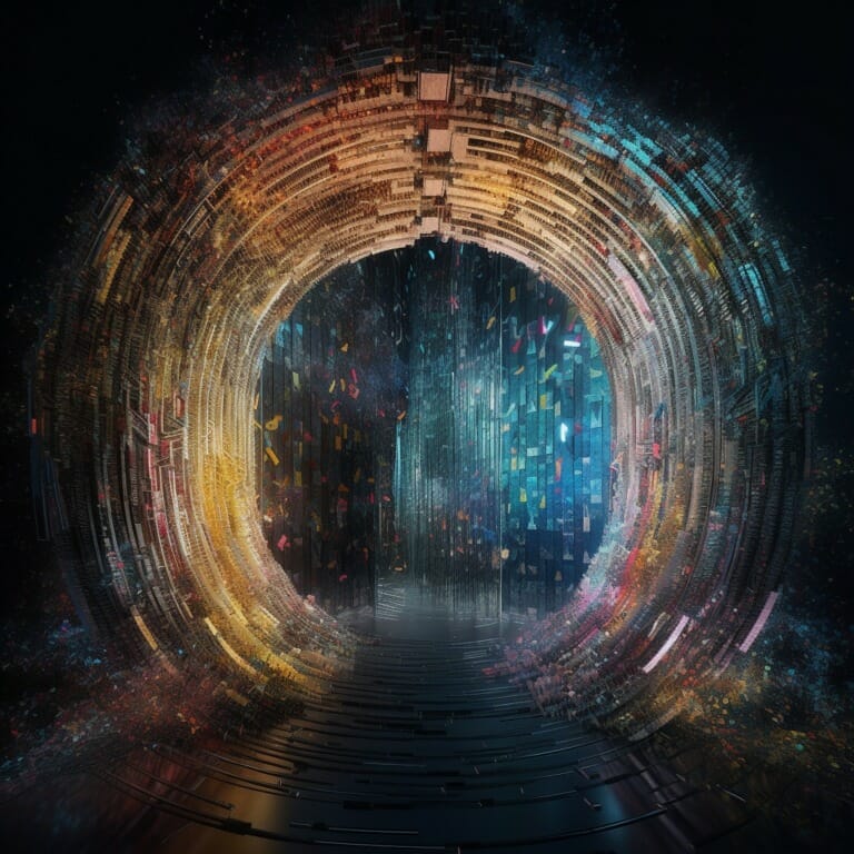 AI Dreaming – ChatGPT Masterpiece 1 - Gateway Of Data Collection D